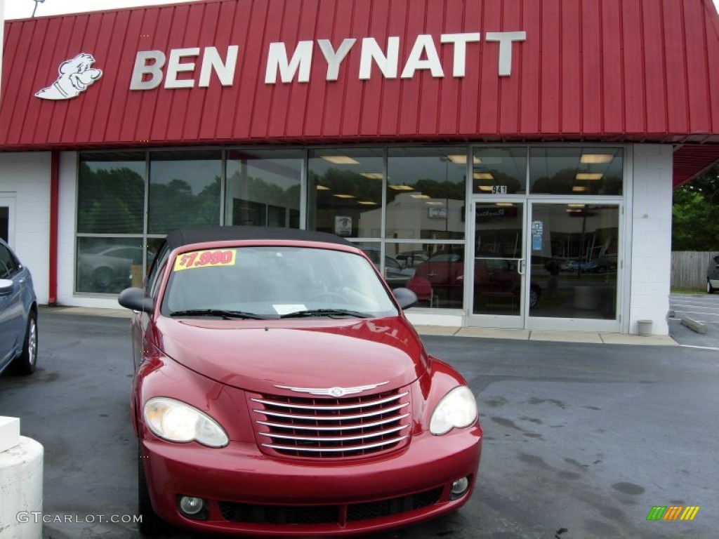 2006 PT Cruiser Touring Convertible - Inferno Red Crystal Pearl / Pastel Slate Gray photo #3