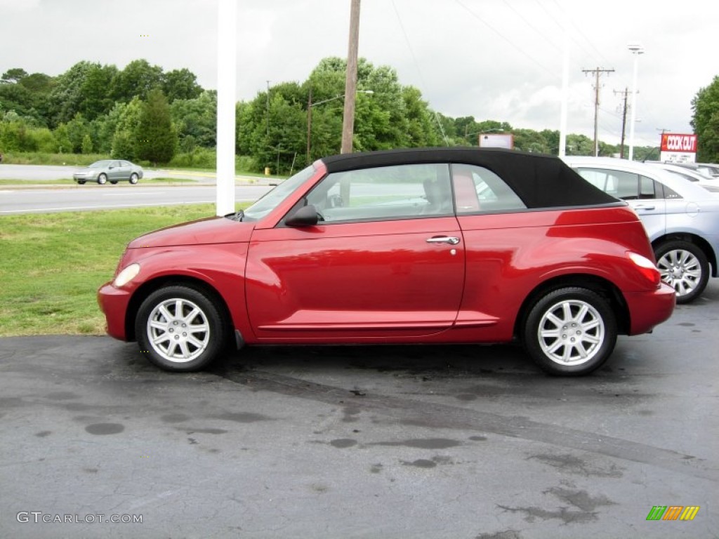 2006 PT Cruiser Touring Convertible - Inferno Red Crystal Pearl / Pastel Slate Gray photo #4