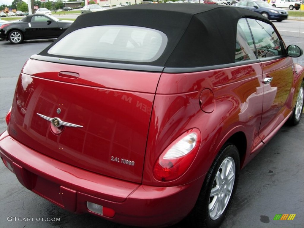 2006 PT Cruiser Touring Convertible - Inferno Red Crystal Pearl / Pastel Slate Gray photo #8