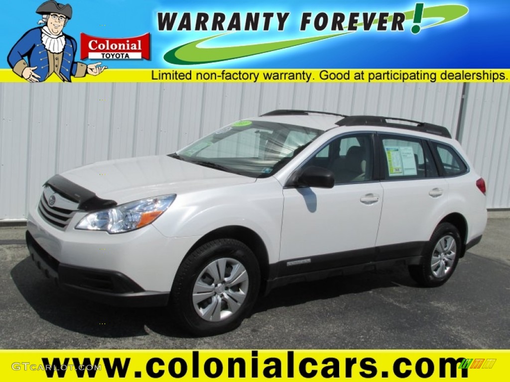 2011 Outback 2.5i Wagon - Satin White Pearl / Warm Ivory photo #1