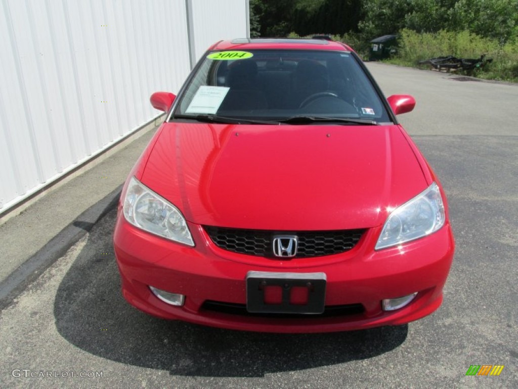 2004 Civic EX Coupe - Rally Red / Black photo #6