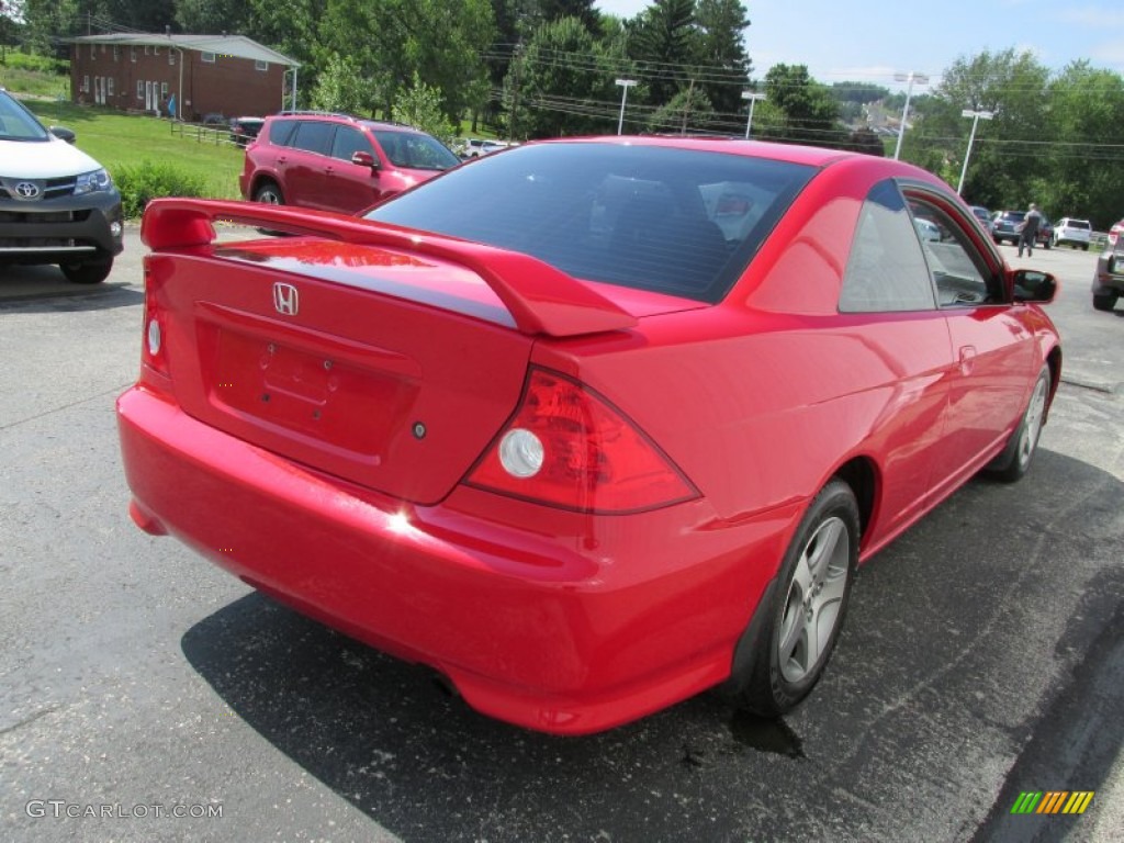 2004 Civic EX Coupe - Rally Red / Black photo #8