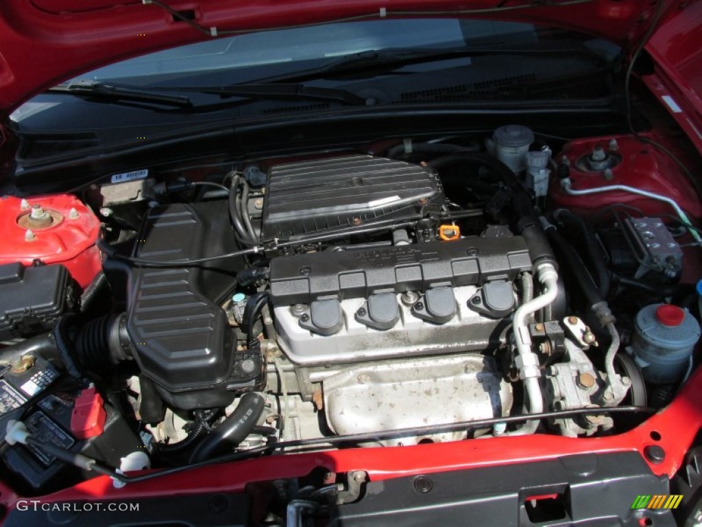 2004 Honda Civic EX Coupe 1.7L SOHC 16V VTEC 4 Cylinder Engine Photo #82999684