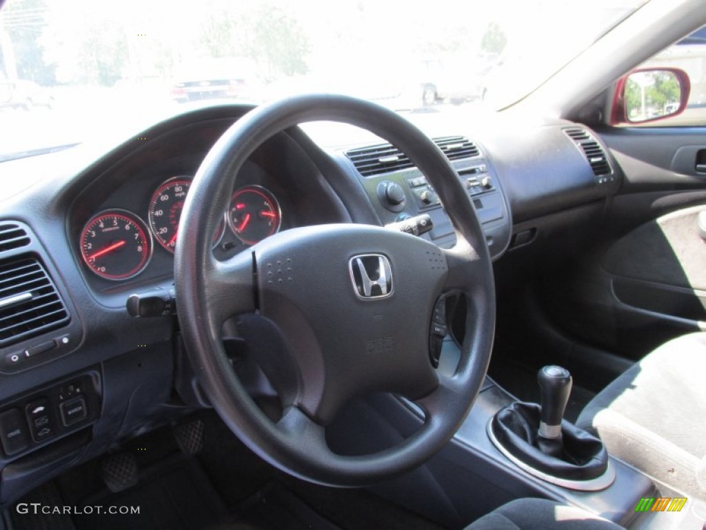 2004 Civic EX Coupe - Rally Red / Black photo #13