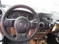 2013 Jeep Wrangler Black/Dark Saddle Interior Dashboard Photo