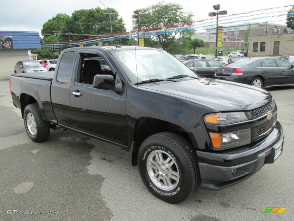 Black 2010 Chevrolet Colorado LT Extended Cab 4x4 Exterior Photo #83001737