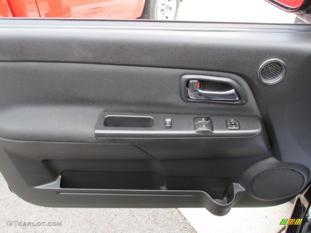 2010 Chevrolet Colorado LT Extended Cab 4x4 Ebony Door Panel Photo #83001900