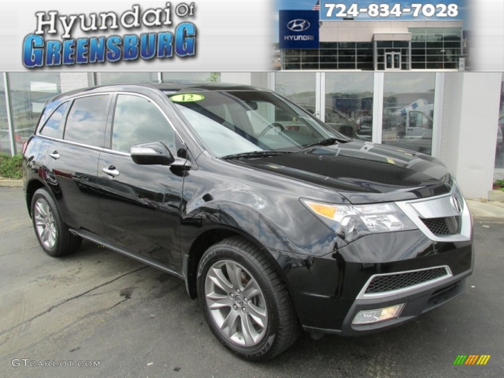 2012 MDX SH-AWD Advance - Crystal Black Pearl / Umber photo #1