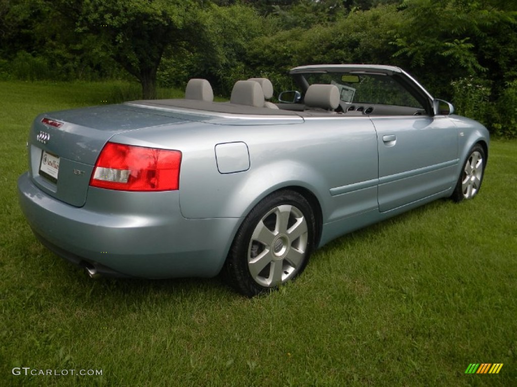2006 A4 1.8T Cabriolet - Aquamarine Blue Metallic / Platinum photo #9