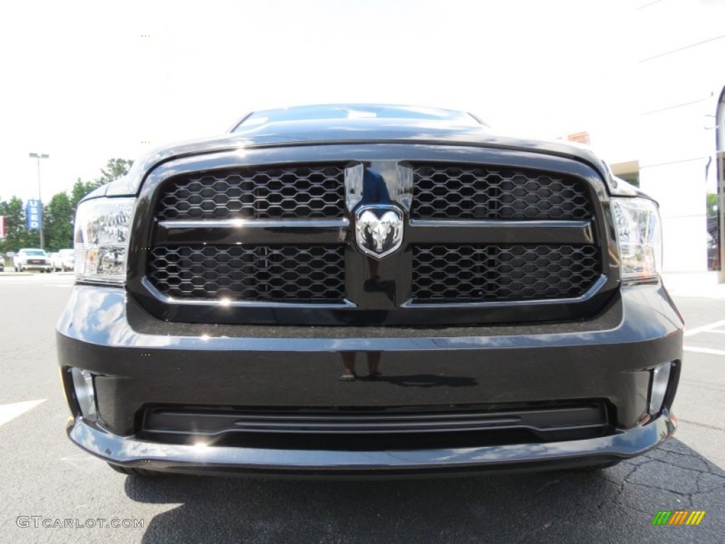 2013 1500 Express Crew Cab 4x4 - Black / Black/Diesel Gray photo #2