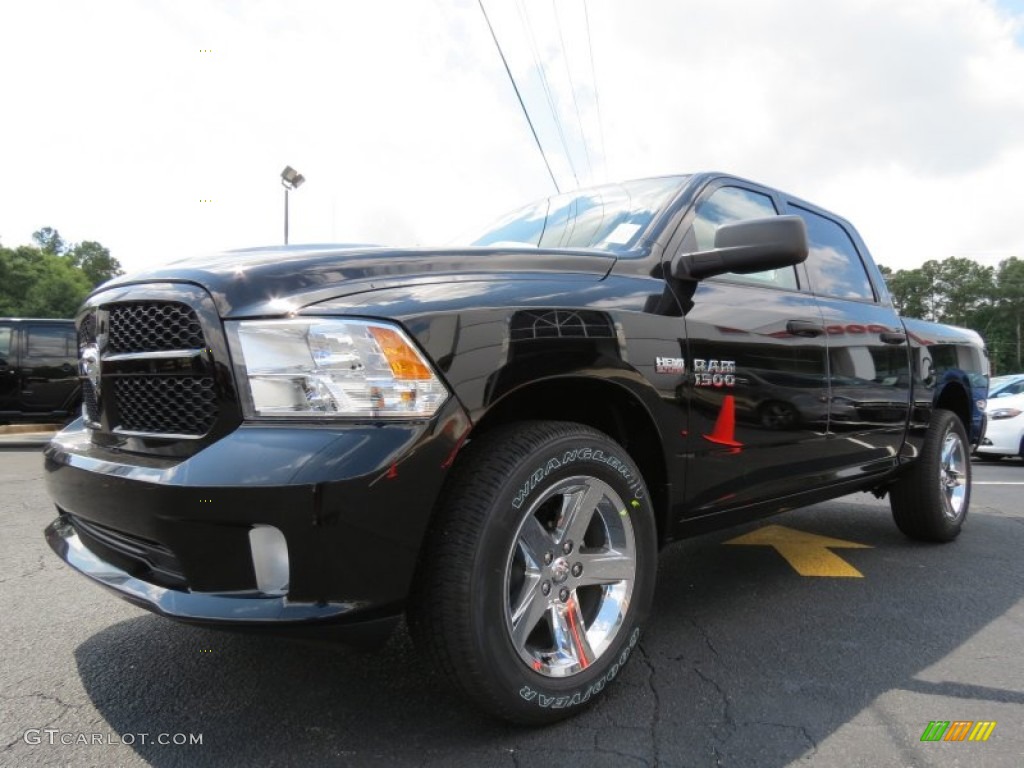 2013 1500 Express Crew Cab 4x4 - Black / Black/Diesel Gray photo #3