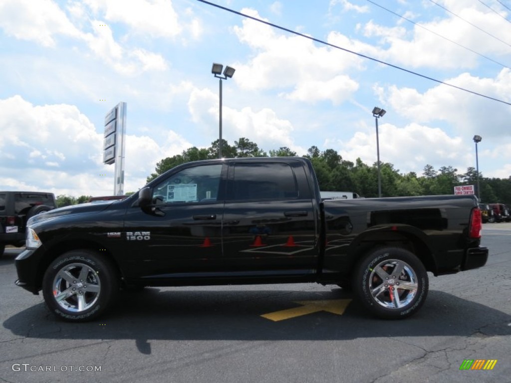 2013 1500 Express Crew Cab 4x4 - Black / Black/Diesel Gray photo #4