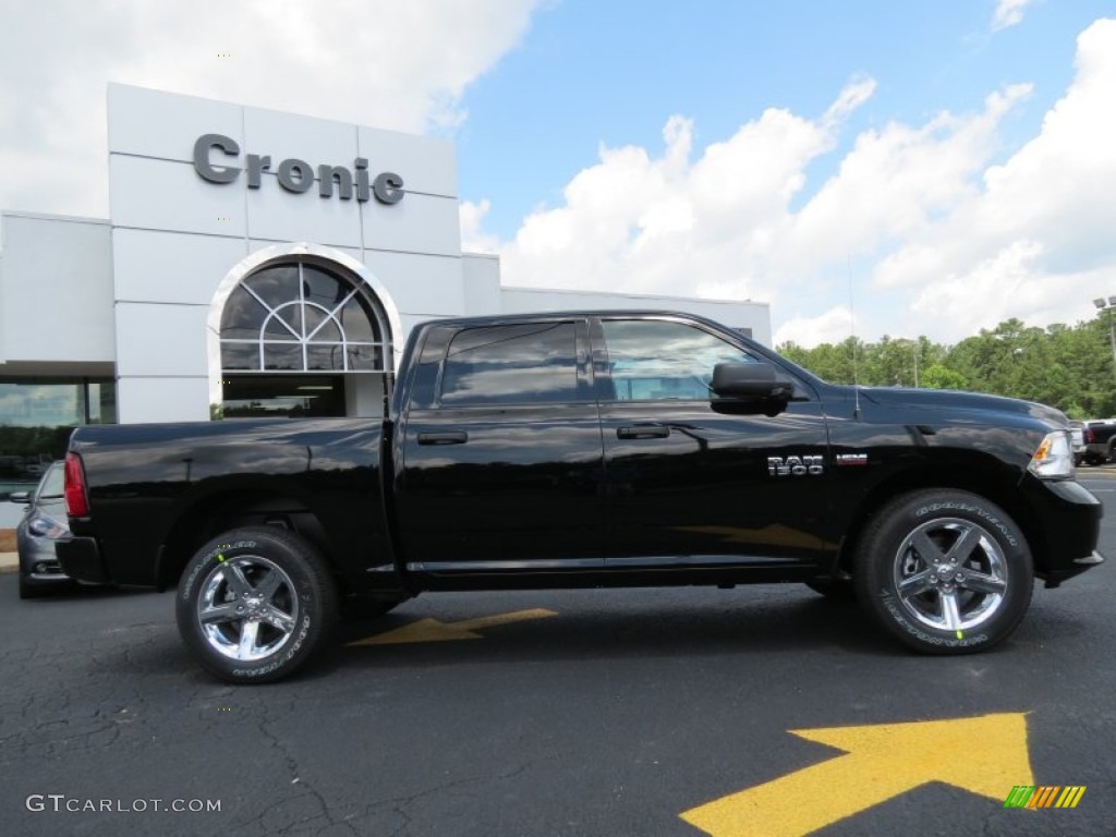 2013 1500 Express Crew Cab 4x4 - Black / Black/Diesel Gray photo #8