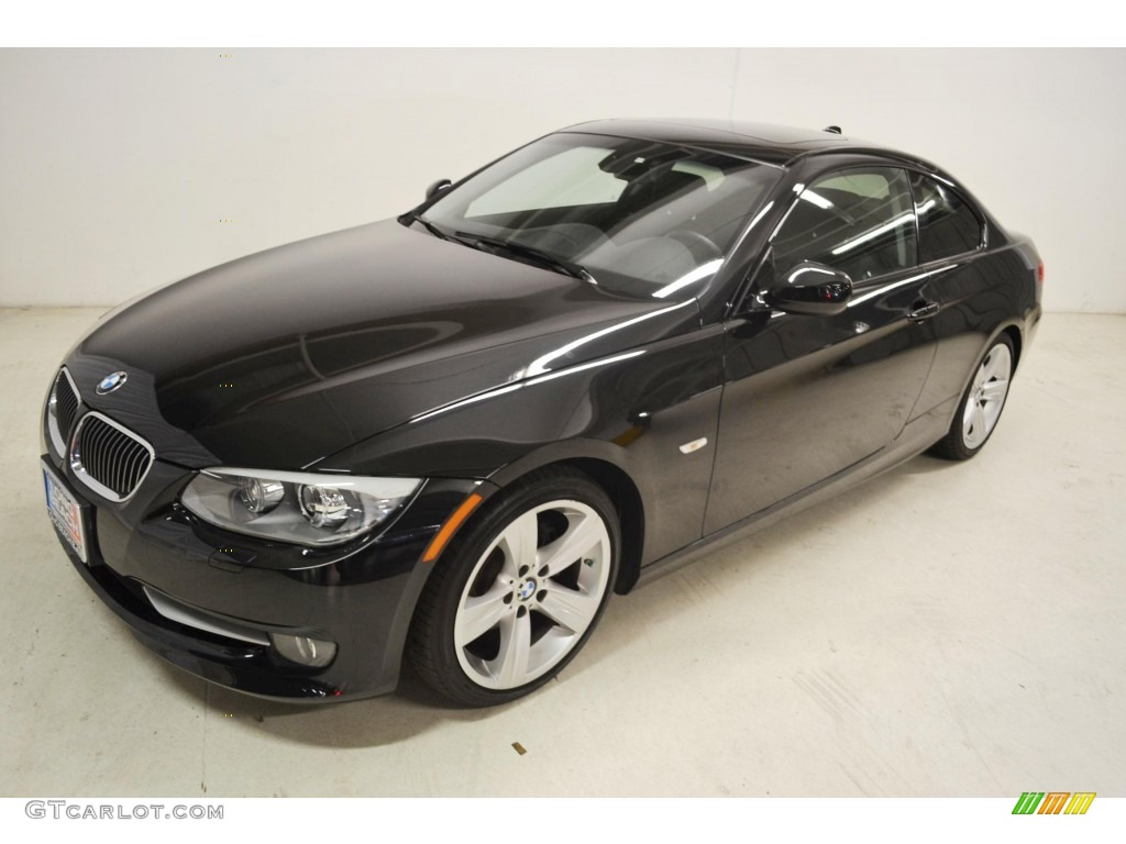 2011 3 Series 328i Coupe - Black Sapphire Metallic / Black photo #5