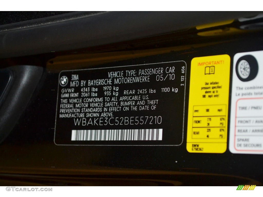 2011 3 Series 328i Coupe - Black Sapphire Metallic / Black photo #9