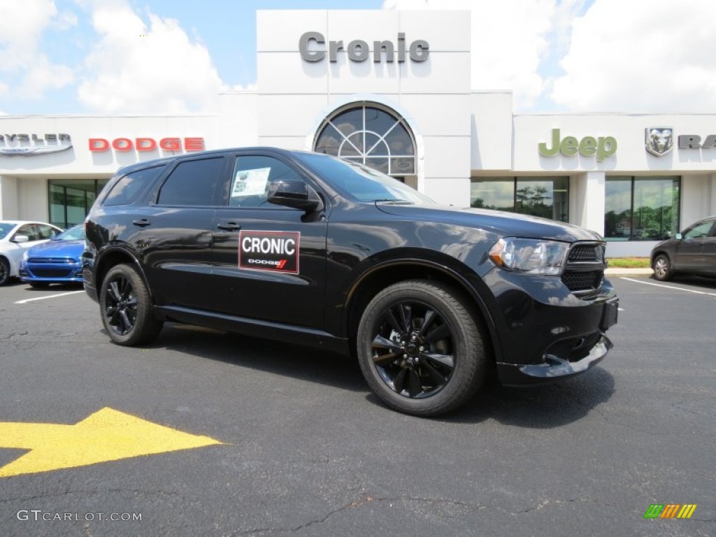 2013 Durango SXT Blacktop AWD - Brilliant Black Crystal Pearl / Blacktop Black/Red photo #1