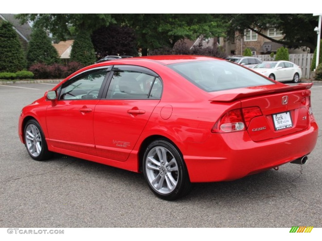 2008 Civic Si Sedan - Rallye Red / Black photo #5