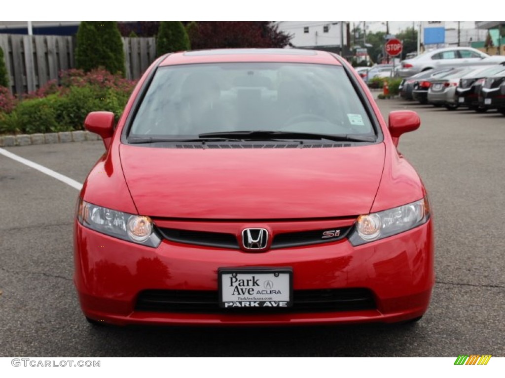 2008 Civic Si Sedan - Rallye Red / Black photo #8