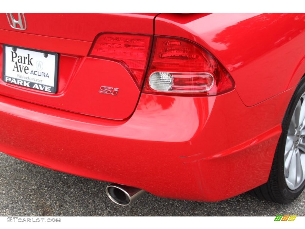 2008 Civic Si Sedan - Rallye Red / Black photo #22