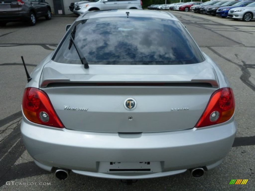2003 Tiburon GT V6 - Super Silver / Black photo #4