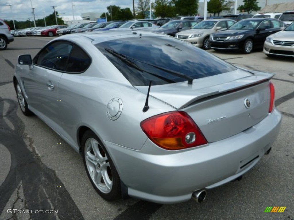 2003 Tiburon GT V6 - Super Silver / Black photo #6