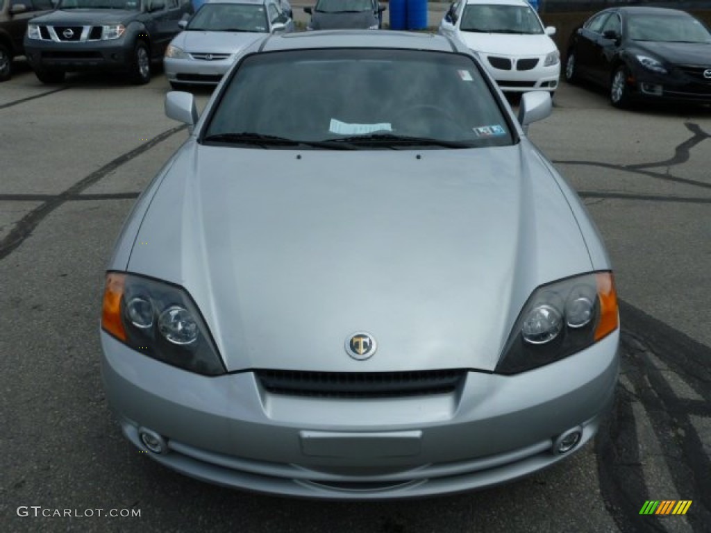 2003 Tiburon GT V6 - Super Silver / Black photo #9