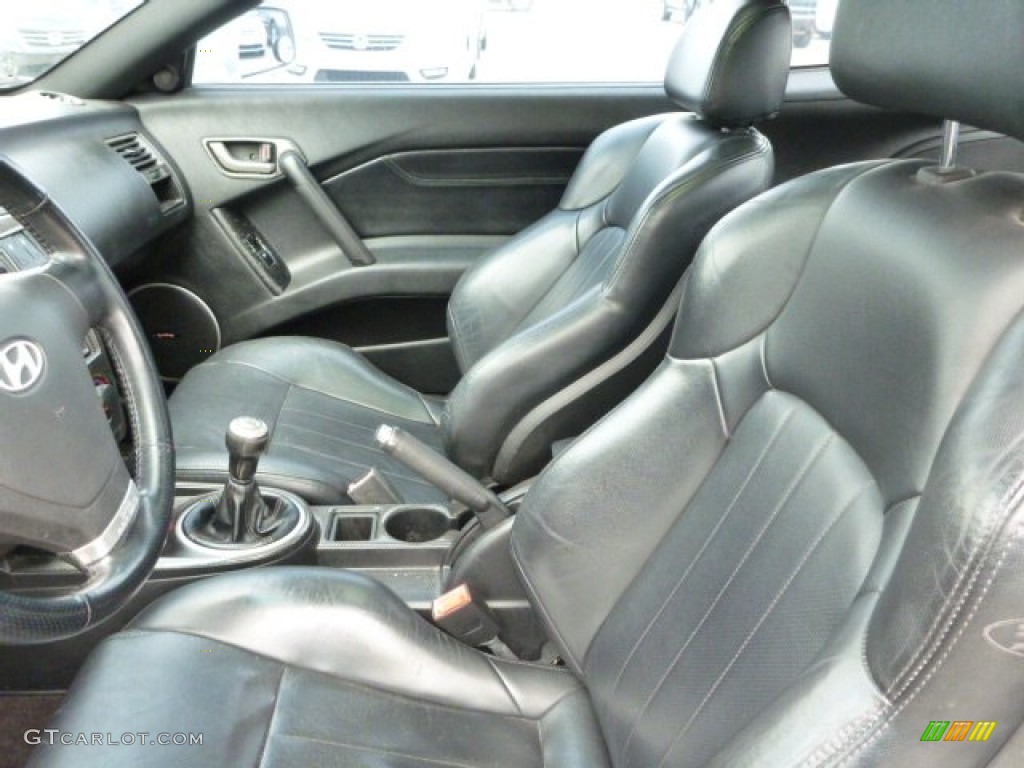 2003 Tiburon GT V6 - Super Silver / Black photo #11