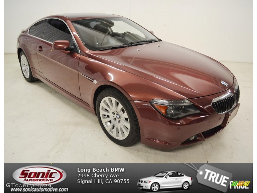 2004 6 Series 645i Coupe - Chiaretto Red Metallic / Black photo #1