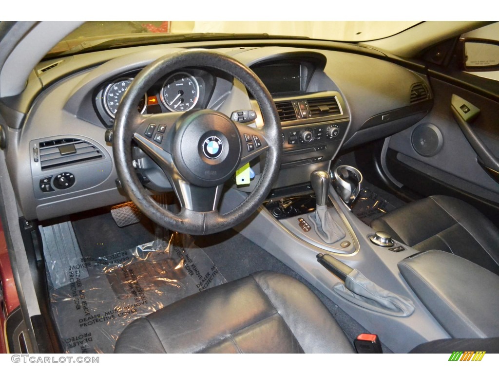 Black Interior 2004 BMW 6 Series 645i Coupe Photo #83008082