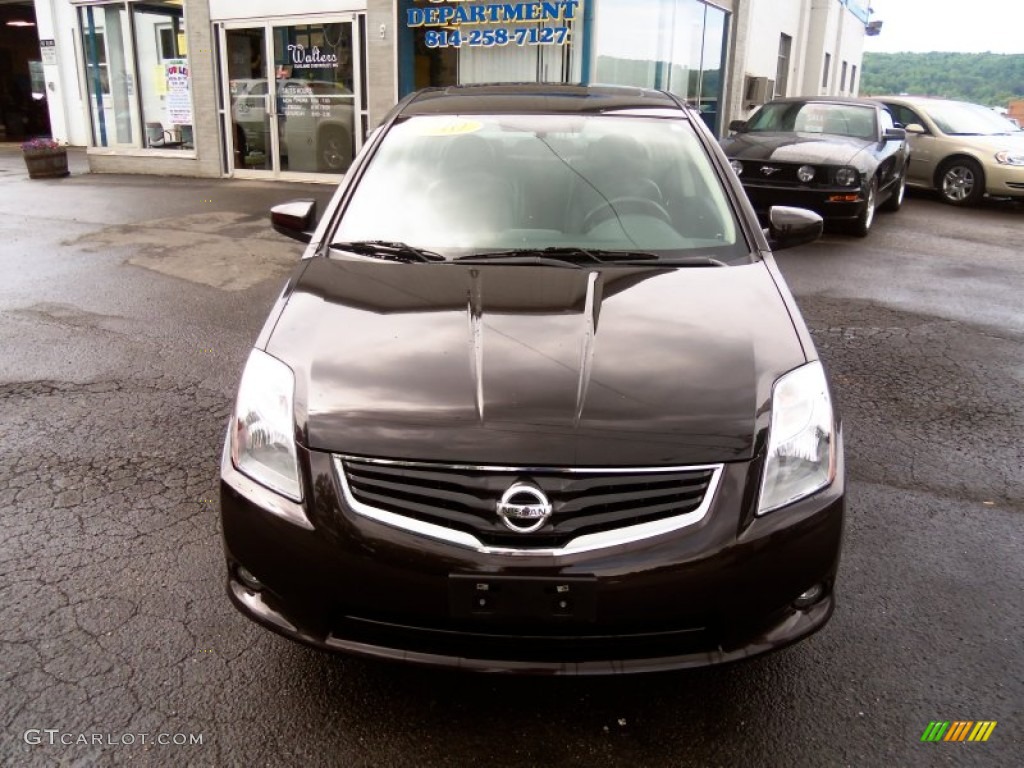 2010 Sentra 2.0 SL - Espresso Black Metallic / Charcoal photo #2