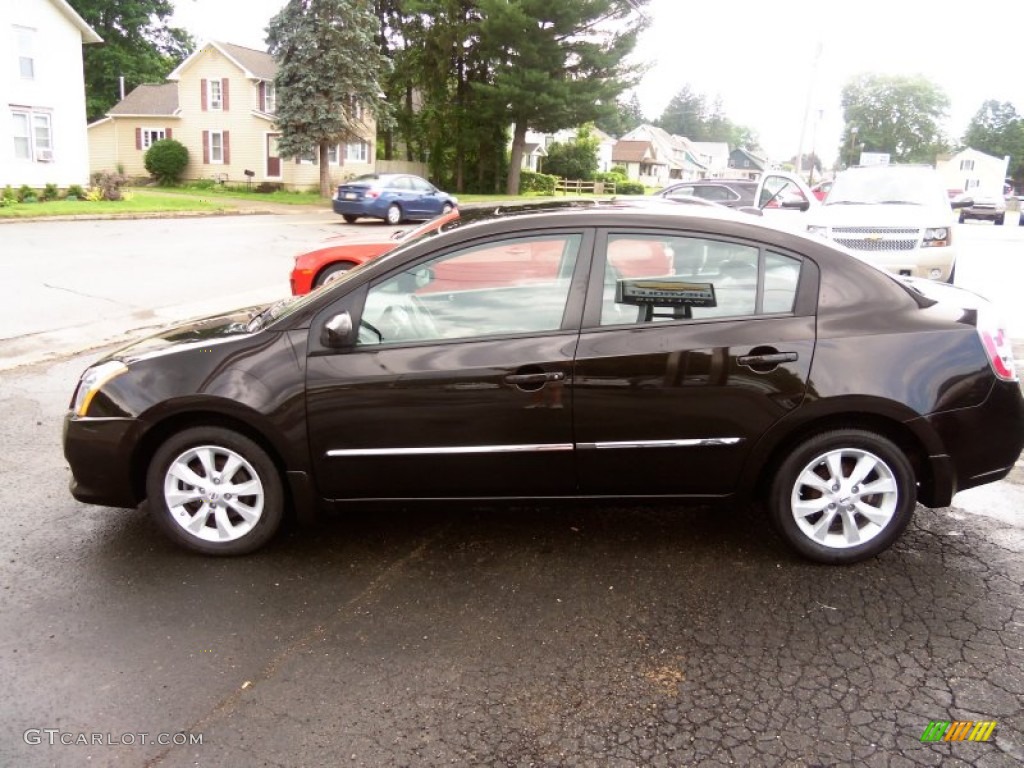 2010 Sentra 2.0 SL - Espresso Black Metallic / Charcoal photo #8