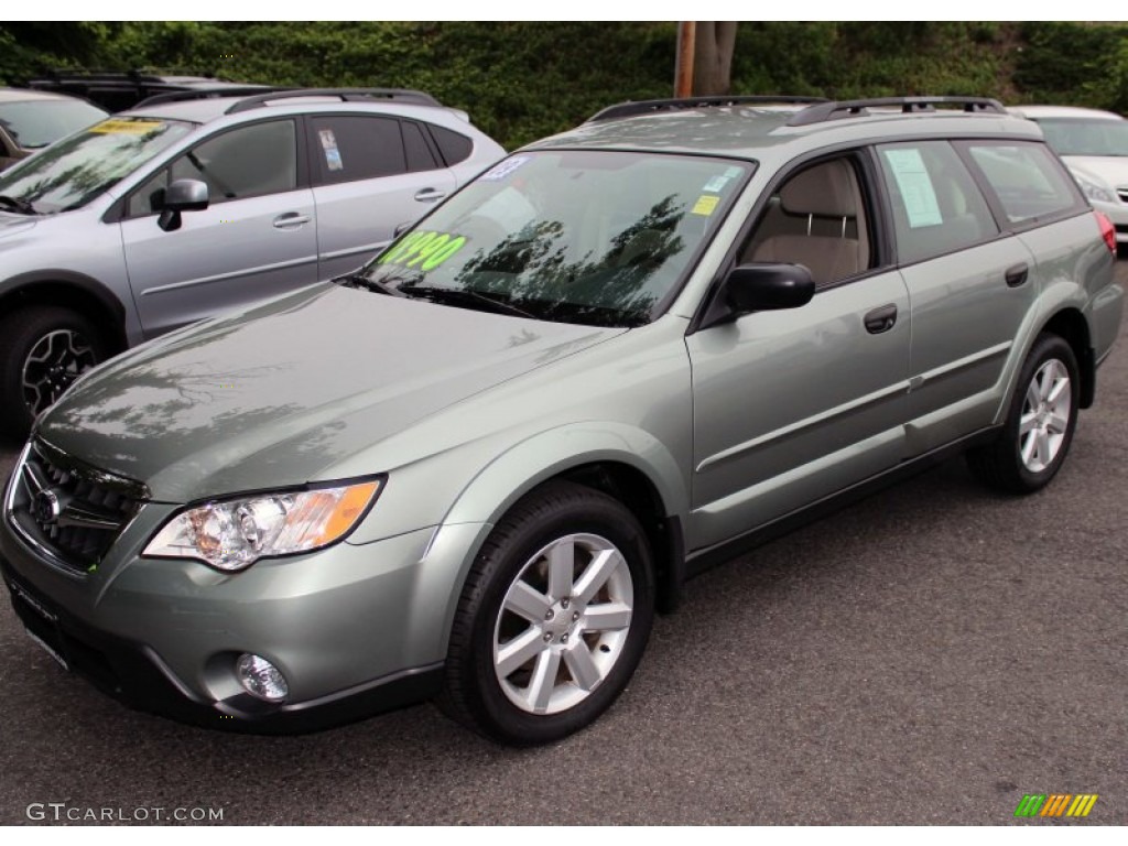 2009 Outback 2.5i Special Edition Wagon - Seacrest Green Metallic / Warm Ivory photo #3