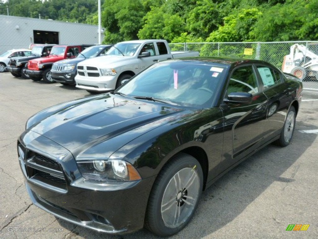 2013 Charger SXT Plus AWD - Pitch Black / Black photo #1