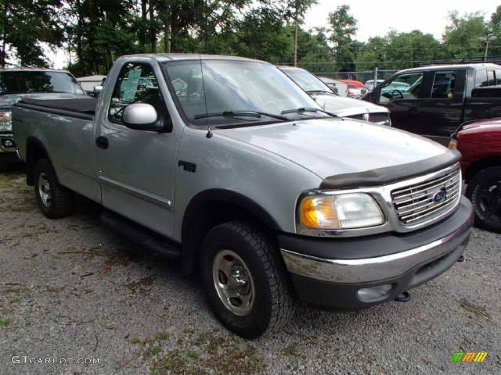 2003 F150 XLT Regular Cab 4x4 - Silver Metallic / Medium Graphite Grey photo #1