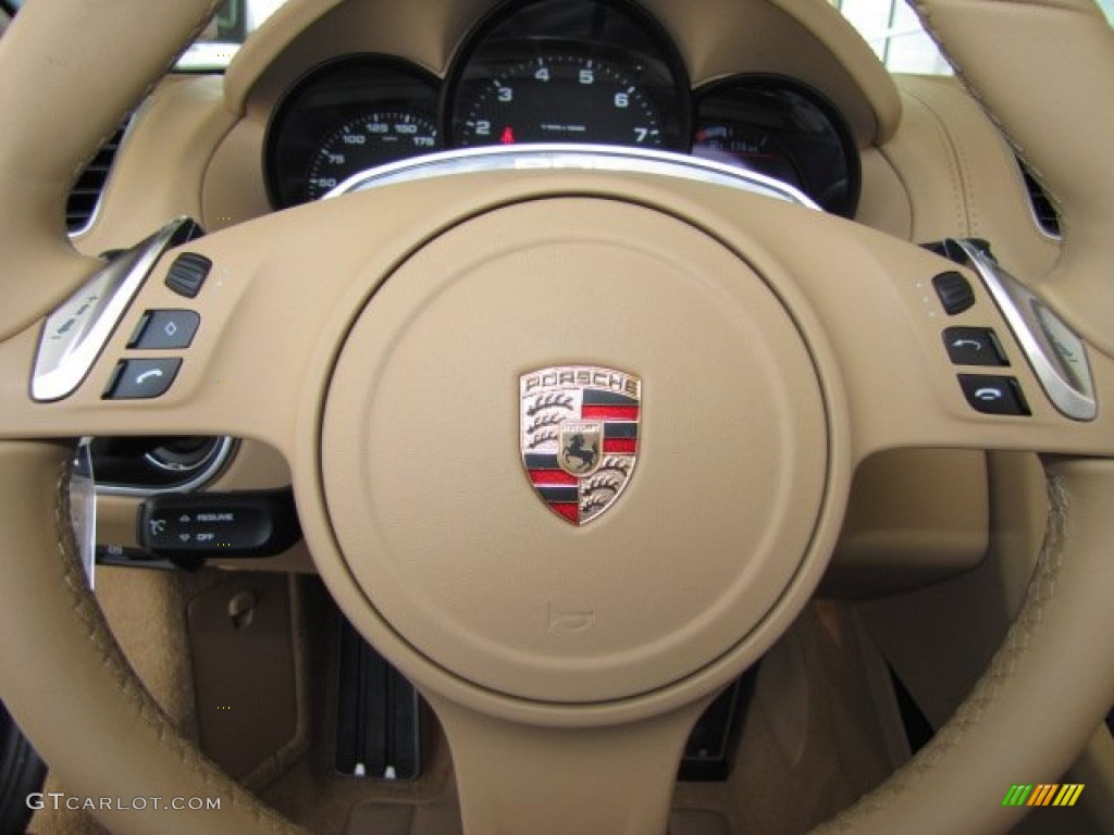 2013 Porsche Boxster Standard Boxster Model Luxor Beige Steering Wheel Photo #83011941