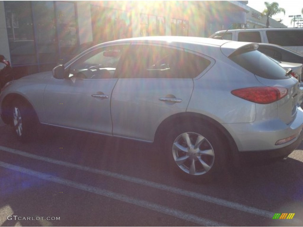 2008 EX 35 AWD - Scarlet Silver / Wheat photo #4