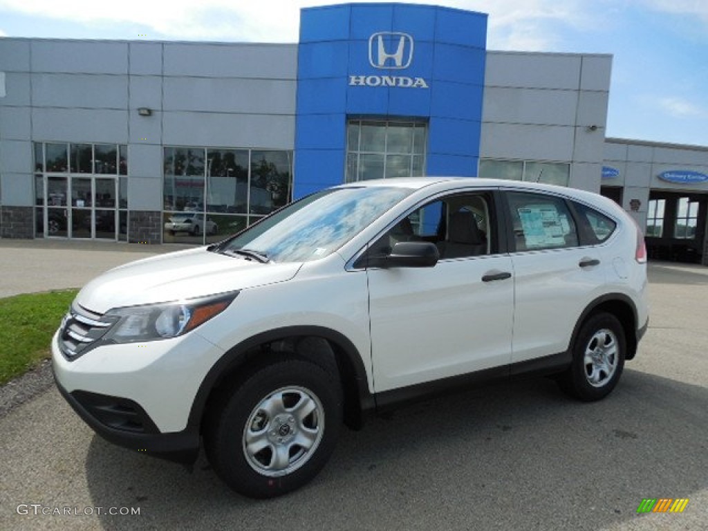 2013 CR-V LX AWD - White Diamond Pearl / Gray photo #1