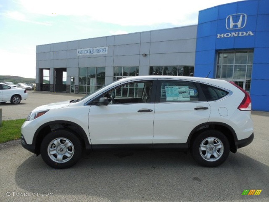 2013 CR-V LX AWD - White Diamond Pearl / Gray photo #2