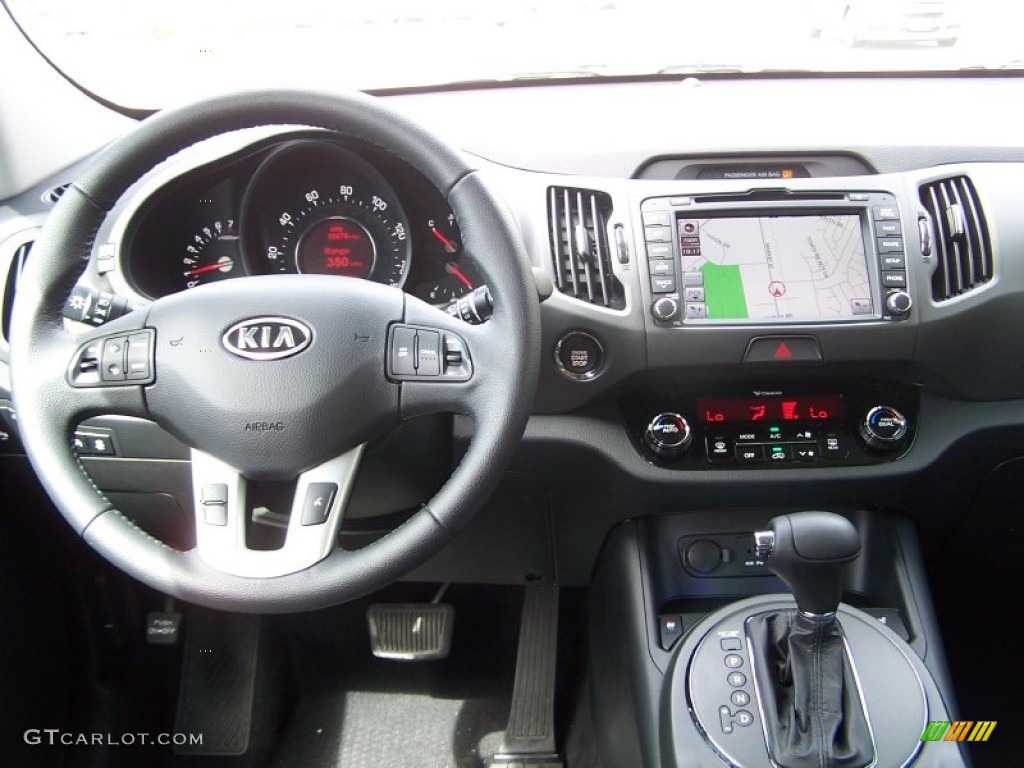 2011 Kia Sportage SX Black Dashboard Photo #83015750