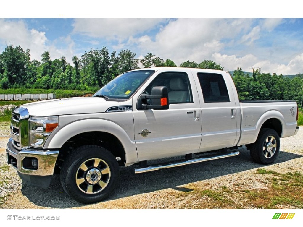 Oxford White 2011 Ford F250 Super Duty Lariat Crew Cab 4x4 Exterior Photo #83016003