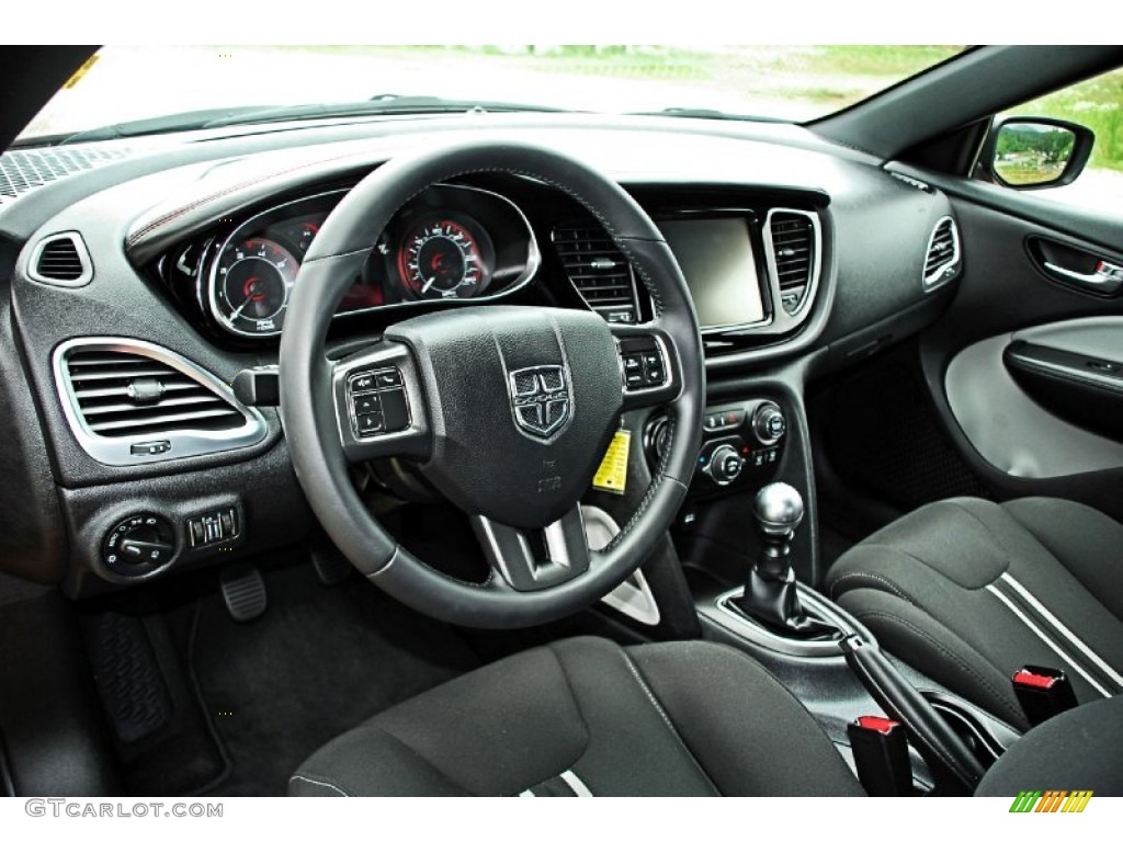 Black/Light Diesel Gray Interior 2013 Dodge Dart Rallye Photo #83016266