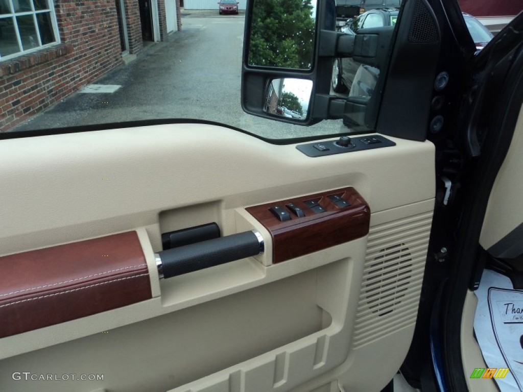 2008 F350 Super Duty King Ranch Crew Cab 4x4 Dually - Dark Blue Pearl Metallic / Chaparral Brown photo #5
