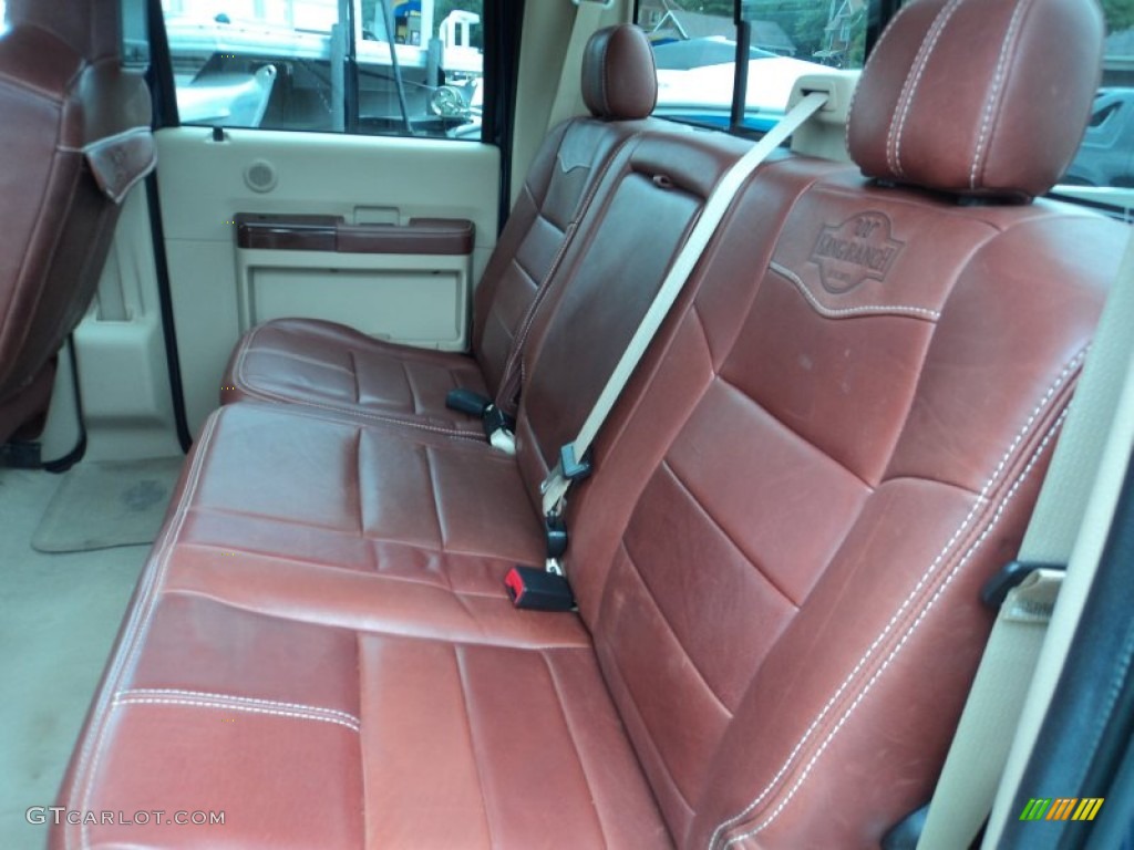 2008 F350 Super Duty King Ranch Crew Cab 4x4 Dually - Dark Blue Pearl Metallic / Chaparral Brown photo #31