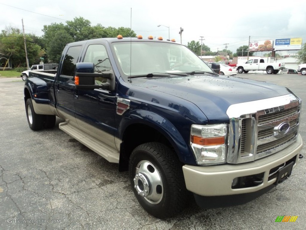 2008 F350 Super Duty King Ranch Crew Cab 4x4 Dually - Dark Blue Pearl Metallic / Chaparral Brown photo #36