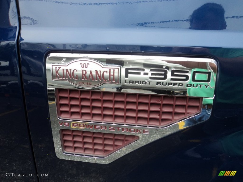 2008 F350 Super Duty King Ranch Crew Cab 4x4 Dually - Dark Blue Pearl Metallic / Chaparral Brown photo #38