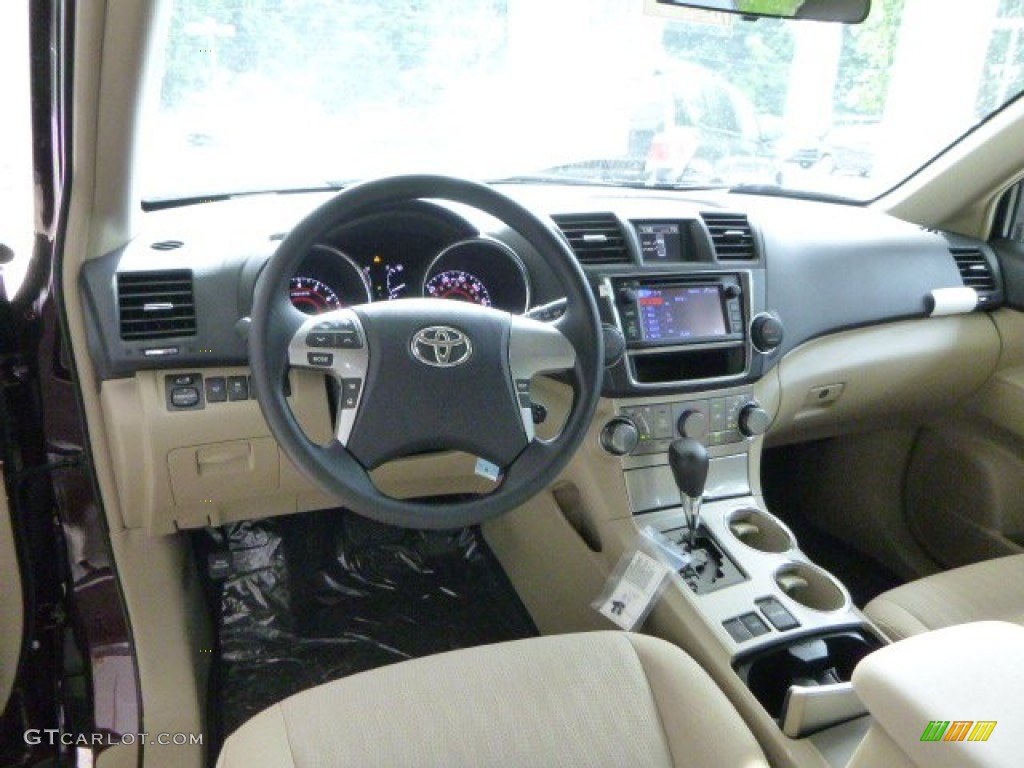 2013 Highlander V6 - Sizzling Crimson Mica / Sand Beige photo #15