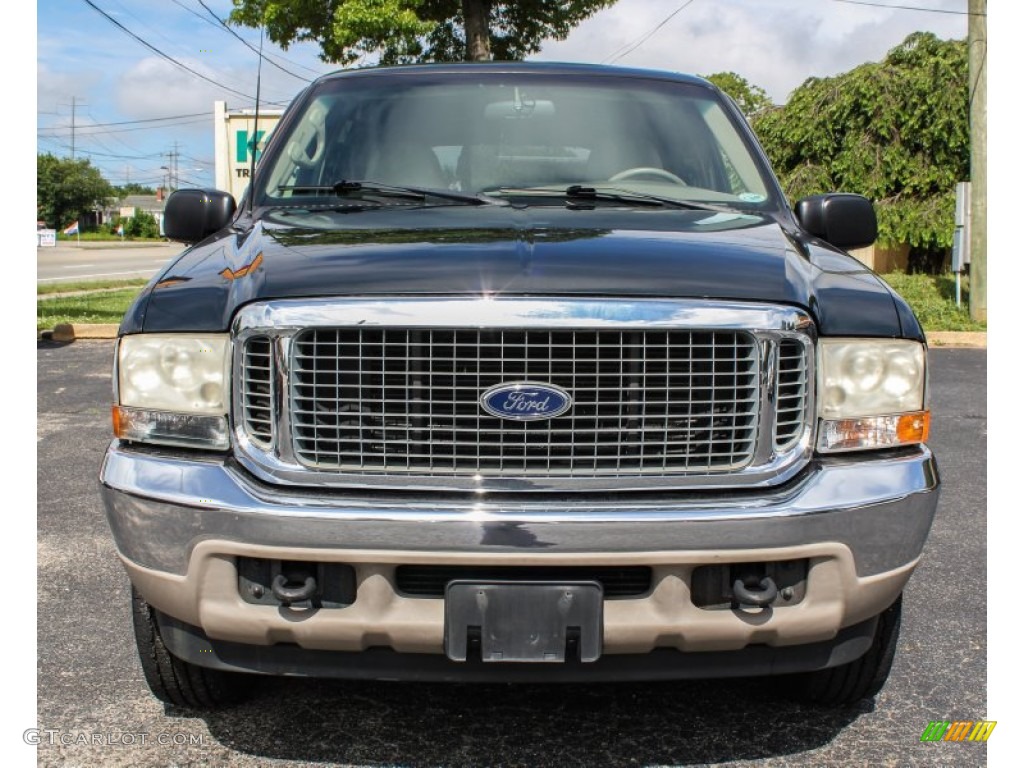2000 Excursion Limited 4x4 - Dark Green Satin Metallic / Medium Parchment photo #2