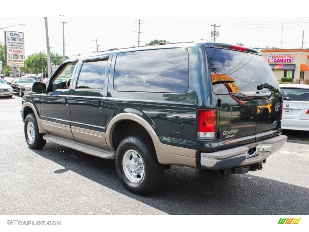 2000 Excursion Limited 4x4 - Dark Green Satin Metallic / Medium Parchment photo #4