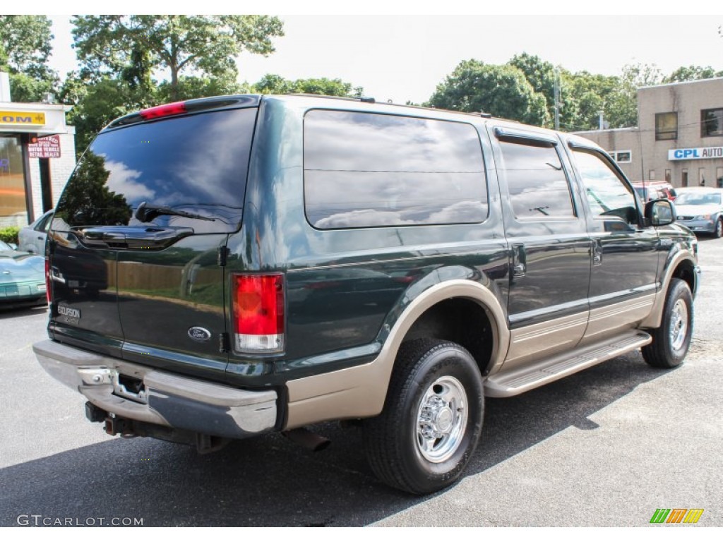 2000 Excursion Limited 4x4 - Dark Green Satin Metallic / Medium Parchment photo #6