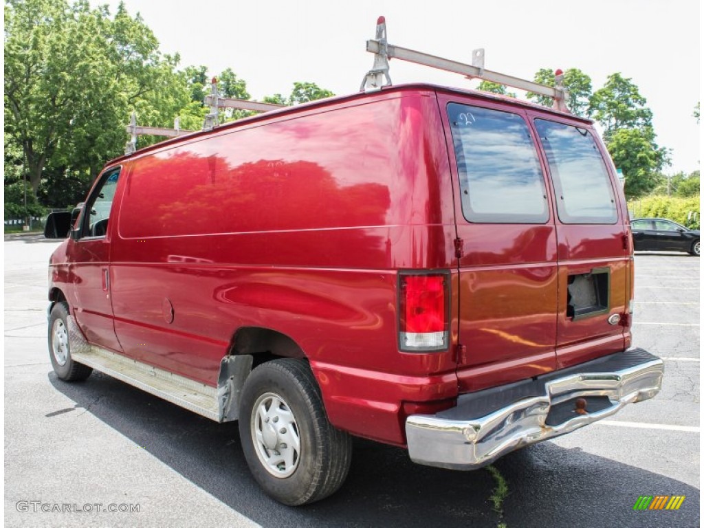 2000 E Series Van E350 Commercial - Toreador Red Metallic / Medium Graphite photo #4